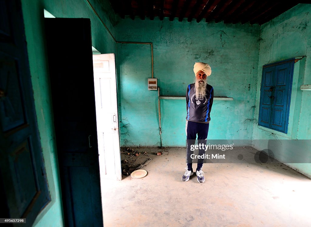 102-Year-Old Marathon Runner Fauja Singh At His Jalandhar House