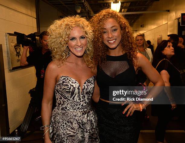 Kimberly Schlapman and Chaley Rose attend the 2014 CMT Music Awards at Bridgestone Arena on June 4, 2014 in Nashville, Tennessee.