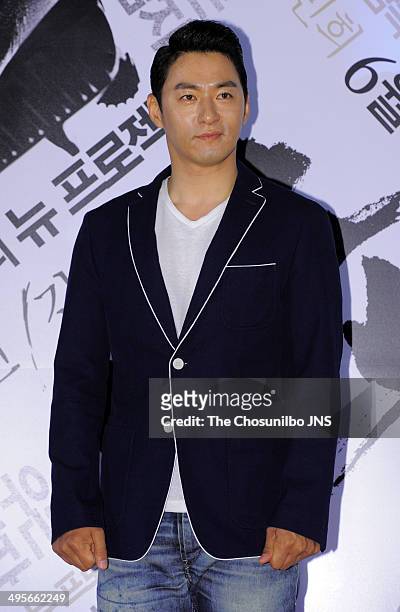 Ju Jin-Mo attends the movie 'No Tears for the Dead' VIP premiere at Yeongdeungpo CGV on May 30, 2014 in Seoul, South Korea.