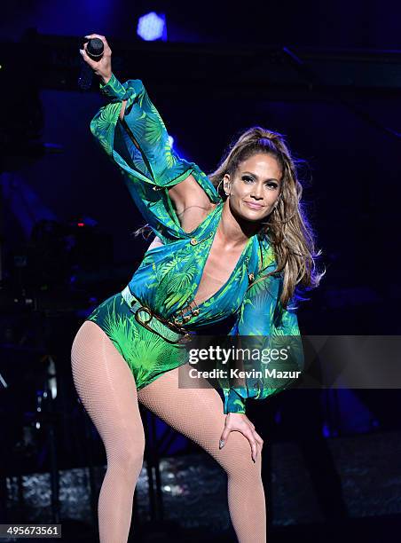 Jennifer Lopez performs onstage during her first ever hometown concert to launch State Farm Neighborhood Sessions on June 4, 2014 in Bronx, New York.