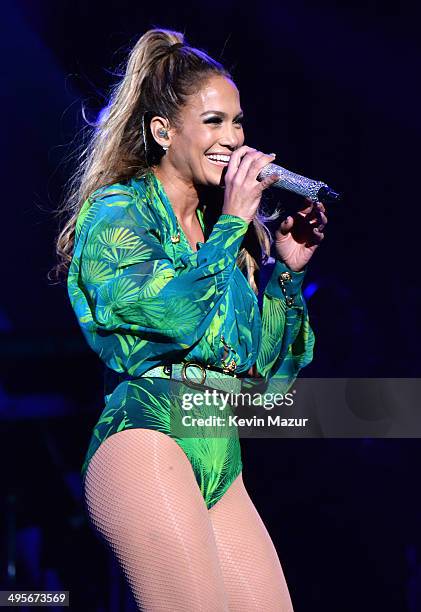 Jennifer Lopez performs onstage during her first ever hometown concert to launch State Farm Neighborhood Sessions on June 4, 2014 in Bronx, New York.