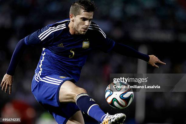 Fernando Gago of Argentina during a FIFA friendly match between Argentina and Trinidad & Tobago at Monumental Antonio Vespucio Liberti Stadium on...