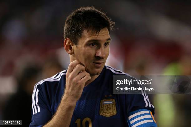 Lionel Messi of Argentina during a FIFA friendly match between Argentina and Trinidad & Tobago at Monumental Antonio Vespucio Liberti Stadium on June...