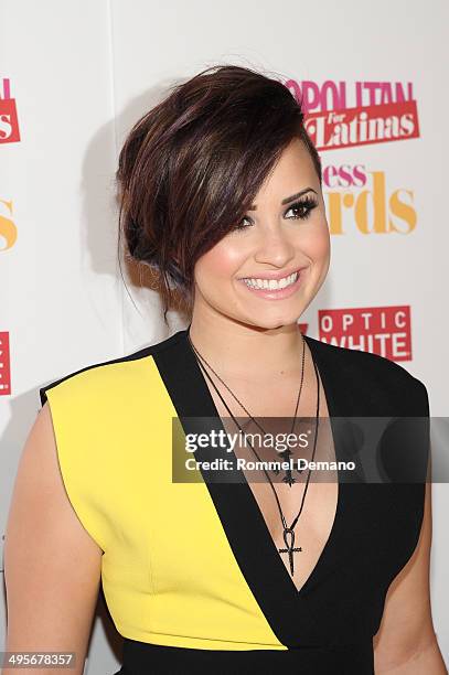 Singer Demi Lovato attends Cosmopolitan "Fun, Fearless" Latina Awards at Hearst Tower on June 4, 2014 in New York City.