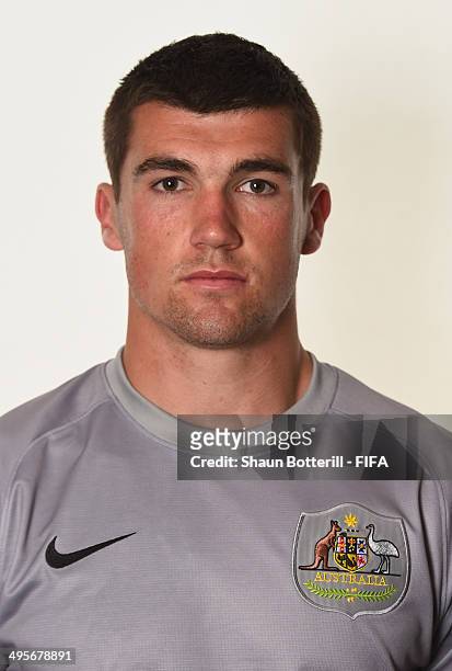 Maty Ryan of Australia poses during the official FIFA World Cup 2014 portrait session on June 4, 2014 in Vitoria, Brazil.