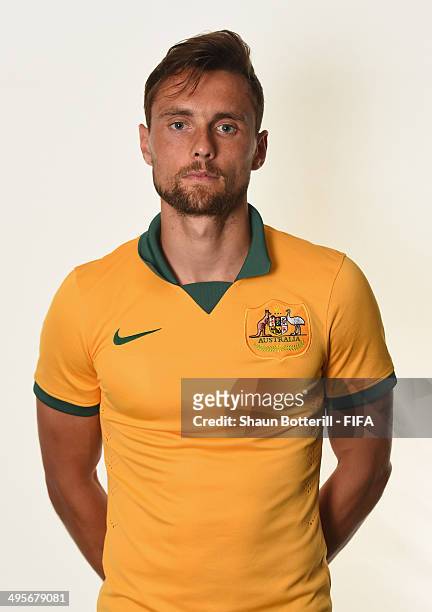 James Holland of Australia poses during the official FIFA World Cup 2014 portrait session on June 4, 2014 in Vitoria, Brazil.