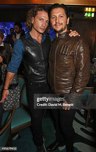 Manuele Malenotti and Michele Malenotti attend the launch of the new Matchless Star Wars collection at Sexy Fish on November 4, 2015 in London,...