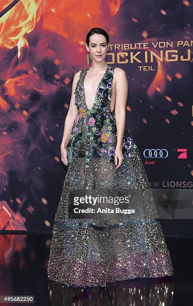 Actress Jena Malone attends the world premiere of the film 'The Hunger Games: Mockingjay - Part 2' at CineStar on November 4, 2015 in Berlin, Germany.