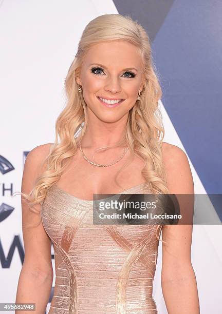 Recording artist Kayla Adams attends the 49th annual CMA Awards at the Bridgestone Arena on November 4, 2015 in Nashville, Tennessee.