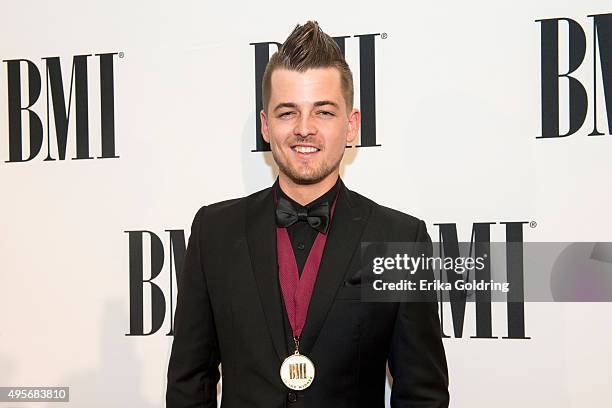 Chase Bryant attends the 63rd Annual BMI Country awards on November 3, 2015 in Nashville, Tennessee.