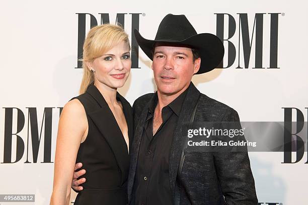 Jessica Craig and Clay Walker attend the 63rd Annual BMI Country awards on November 3, 2015 in Nashville, Tennessee.