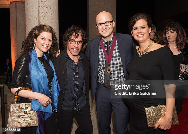 Aimee Oates, John Oates, Luke Laird and Beth Laird attend the 63rd Annual BMI Country awards on November 3, 2015 in Nashville, Tennessee.