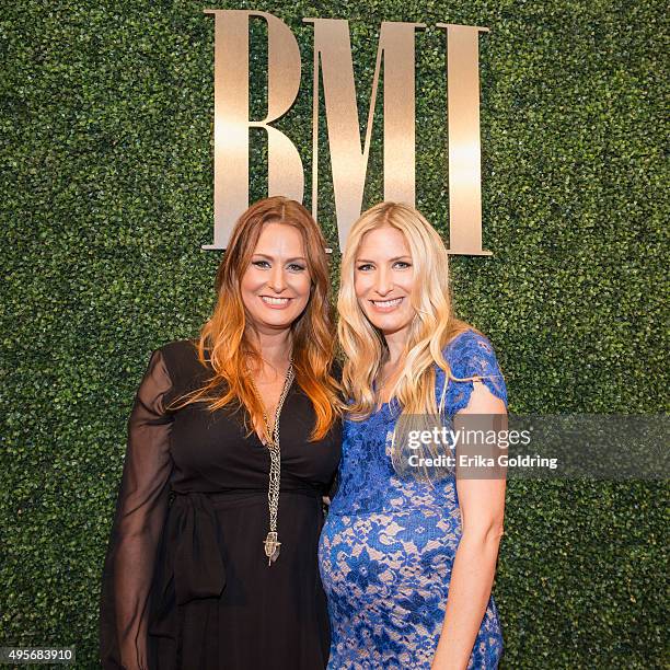 Singer-songwriters Hilary Williams and Holly Williams, daughters of Hank Williams Jr, attend the 63rd Annual BMI Country awards on November 3, 2015...