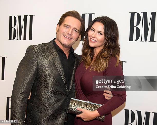 Jerrod Niemann and Morgan Petek attend the 63rd Annual BMI Country awards on November 3, 2015 in Nashville, Tennessee.