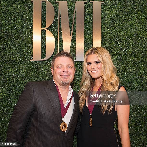 Rodney Clawson and Nicolle Galyon attend the 63rd Annual BMI Country awards on November 3, 2015 in Nashville, Tennessee.