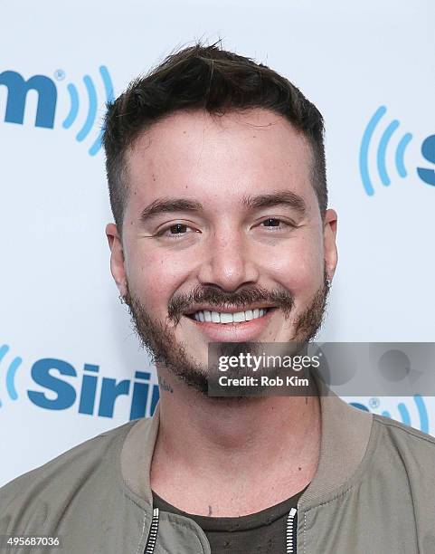 Colombian singer J Balvin visits SiriusXM Studios on November 4, 2015 in New York City.