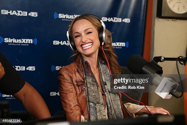 Giada De Laurentiis visits 'Sway in the Morning' with Sway Calloway on Eminem's Shade 45 at SiriusXM Studios on November 4, 2015 in New York City.