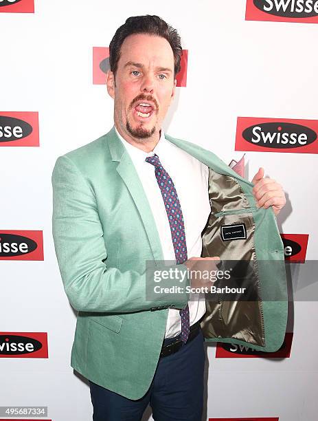 Actor Kevin Dillon poses at the Swisse Marquee on Oaks Day at Flemington Racecourse on November 5, 2015 in Melbourne, Australia.