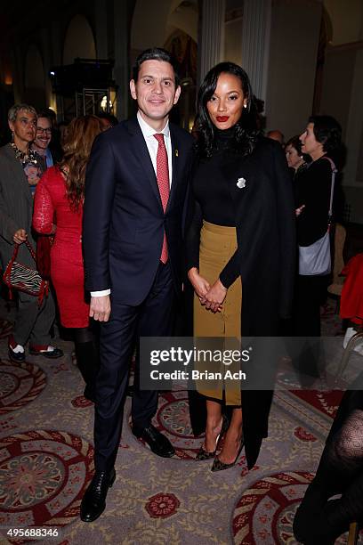 President and CEO, IRC David Miliband and model Selita Ebanks attend the Annual Freedom Award Benefit hosted by the International Rescue Committee at...