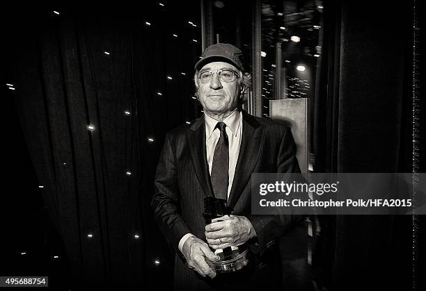 Image has been converted to black and white.) Hollywood Career Achievement Award honoree Robert De Niro is seen backstage at the 19th Annual...