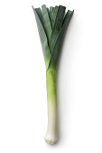 Vegetables: Leek Isolated on White Background