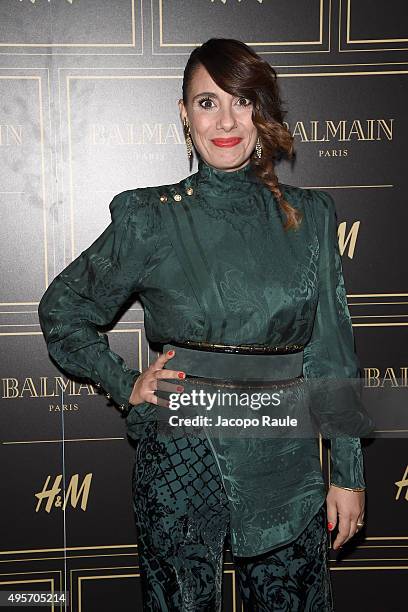 Paola Maugeri attends Balmain For H&M Collection Preview Photocall on November 4, 2015 in Milan, Italy.