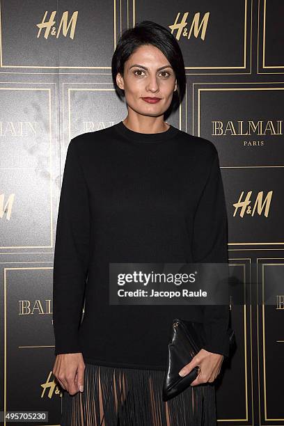 Helen Nonini attends Balmain For H&M Collection Preview Photocall on November 4, 2015 in Milan, Italy.