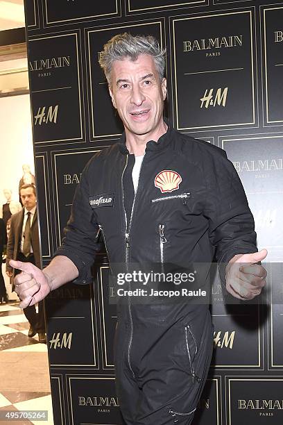 Maurizio Cattelan attends Balmain For H&M Collection Preview Photocall on November 4, 2015 in Milan, Italy.