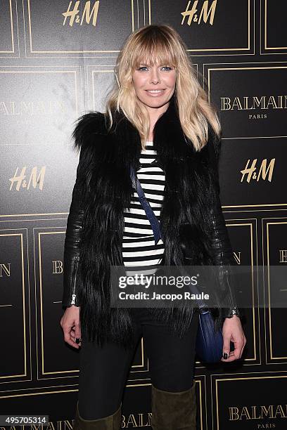 Barbara Snellenburg attend Balmain For H&M Collection Preview Photocall on November 4, 2015 in Milan, Italy.