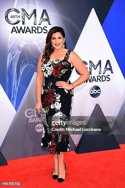Singer-songwriter Hillary Scott of Lady Antebellum attends the 49th annual CMA Awards at the Bridgestone Arena on November 4, 2015 in Nashville,...