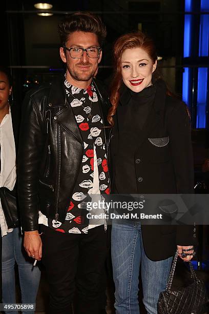 Nicola Roberts and Henry Holland attend the launch of Zebrano Restaurant on November 4, 2015 in London, England.