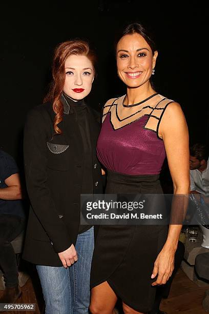 Nicola Roberts and Melanie Sykes attend the launch of Zebrano Restaurant on November 4, 2015 in London, England.
