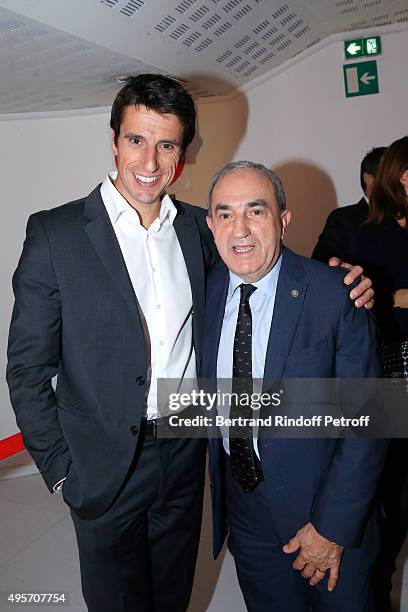 Member of the International Olympic Committee Tony Estanguet and President of the French Tennis Federation , Jean Gachassin attend the 'Vivement...