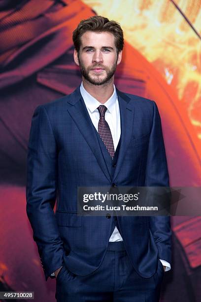 Liam Hemswort attends the world premiere of the film 'The Hunger Games: Mockingjay - Part 2' at CineStar on November 4, 2015 in Berlin, Germany.