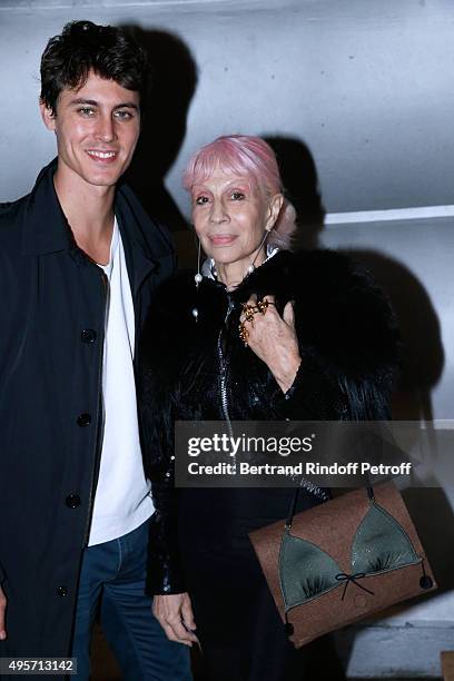 Marie Beltrami and Gwen Pauls attend Singer Arielle Dombasle performs at La Cigale on November 4, 2015 in Paris, France.