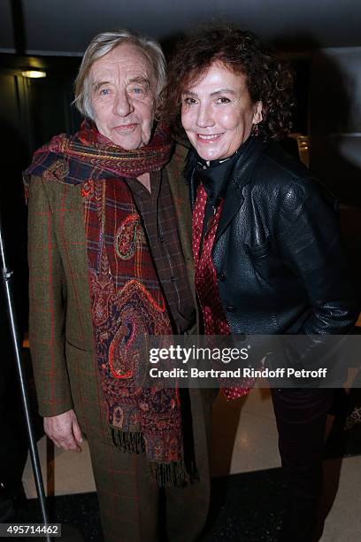 Baron Jacques de Gunzburg and Virginie Thevenet attend Singer Arielle Dombasle performs at La Cigale on November 4, 2015 in Paris, France.