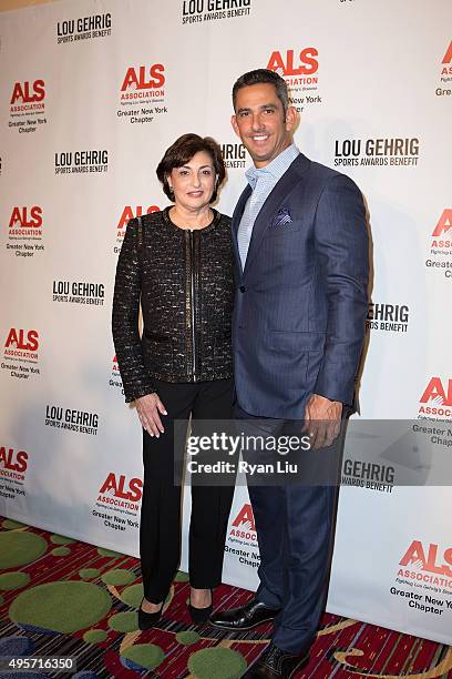President and CEO of the ALS Association Greater New York Chapter Dorine Gordon and former New York Yankees Jorge Posada attend The ALS Association...