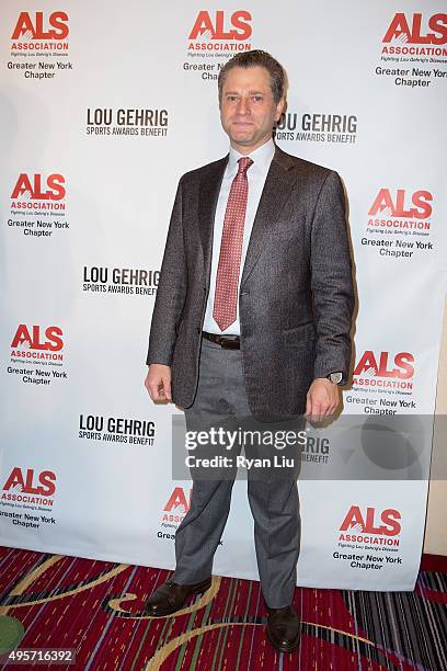 Jeremy Schaap attends The ALS Association Greater New York 21st Annual Lou Gehrig Sports Awards Benefit at The New York Marriott Marquis on November...