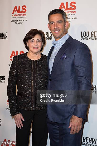 President and CEO of the ALS Association Greater New York Chapter Dorine Gordon and former New York Yankees Jorge Posada attend The ALS Association...