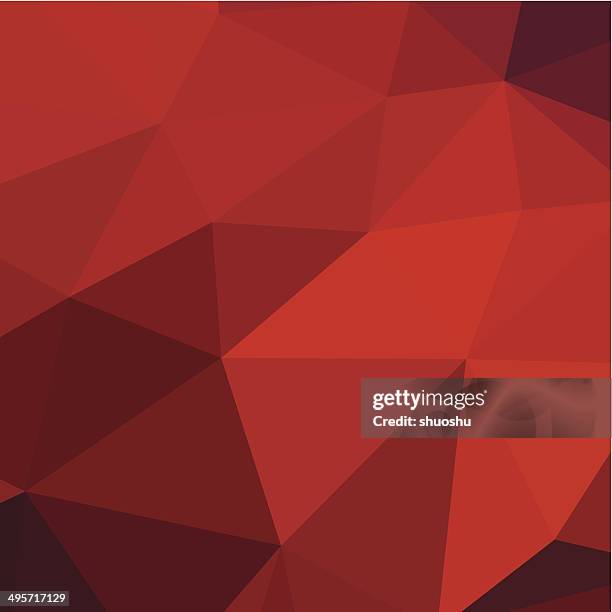 abstrakte rote dreieck muster hintergrund - triangel stock-grafiken, -clipart, -cartoons und -symbole