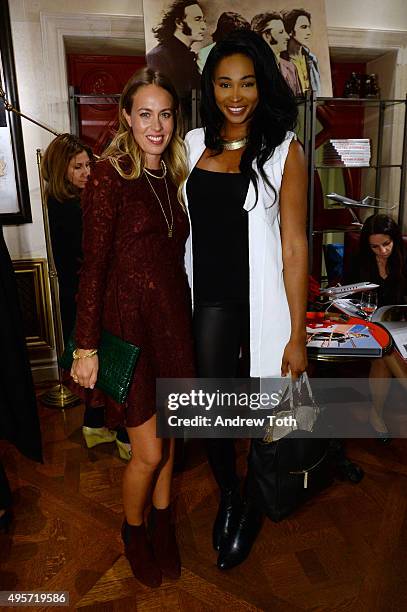 Nina Flohr and Nana Meriwether attend "The Art of Flying" book launch reception at Assouline in The Plaza Hotel on November 4, 2015 in New York City.