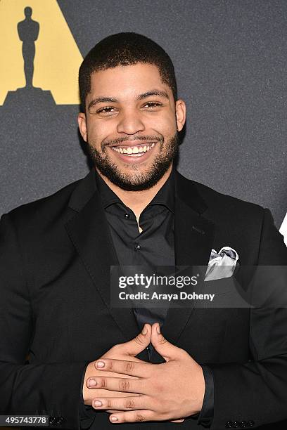 Shea Jackson attends the Academy Nicholl Fellowships Screenwriting Awards at Samuel Goldwyn Theater on November 4, 2015 in Beverly Hills, California.