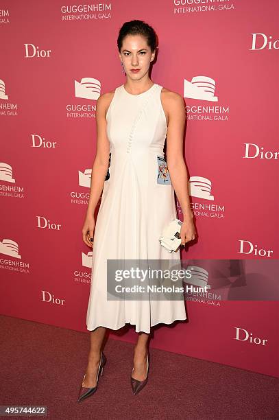 Emma Ferrer attends the 2015 Guggenheim International Gala Pre-Party made possible by Dior at Solomon R. Guggenheim Museum on November 4, 2015 in New...