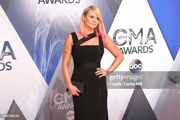 Miranda Lambert attends the 49th annual CMA Awards at the Bridgestone Arena on November 4, 2015 in Nashville, Tennessee.