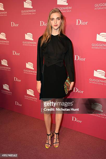 Hedvig Palm attends the 2015 Guggenheim International Gala Pre-Party made possible by Dior at Solomon R. Guggenheim Museum on November 4, 2015 in New...