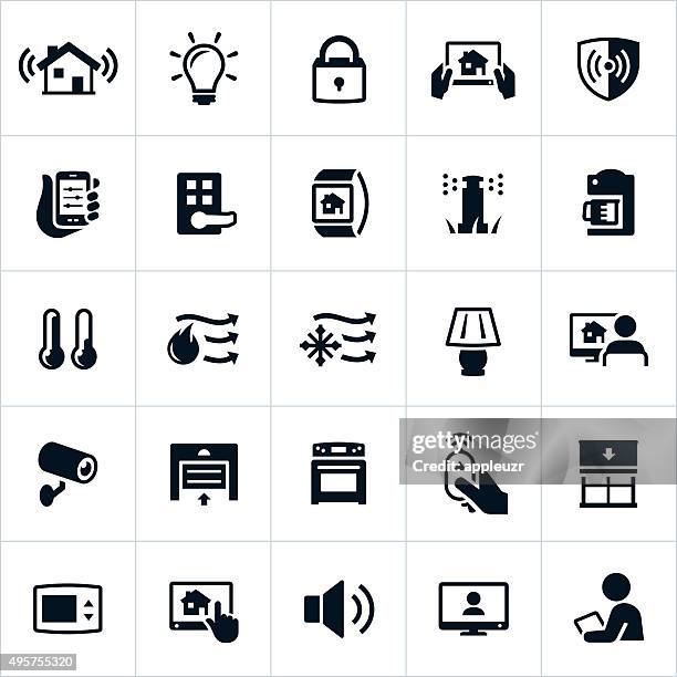 smart home automation icons - 便利 幅插畫檔、美工圖案、卡通及圖標