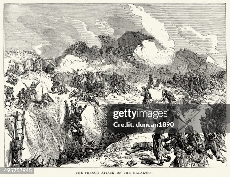 Da Guerra da Crimeia-French ataque à Malakoff Da Guerra da Crimeia-French ataque à Malakoff