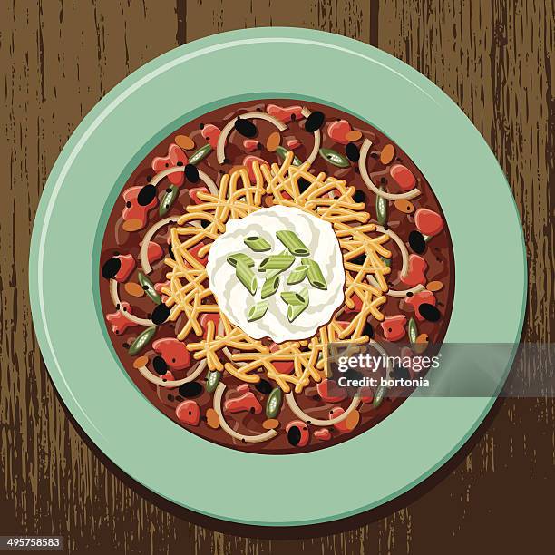 bowl von hot chili - bean stock-grafiken, -clipart, -cartoons und -symbole