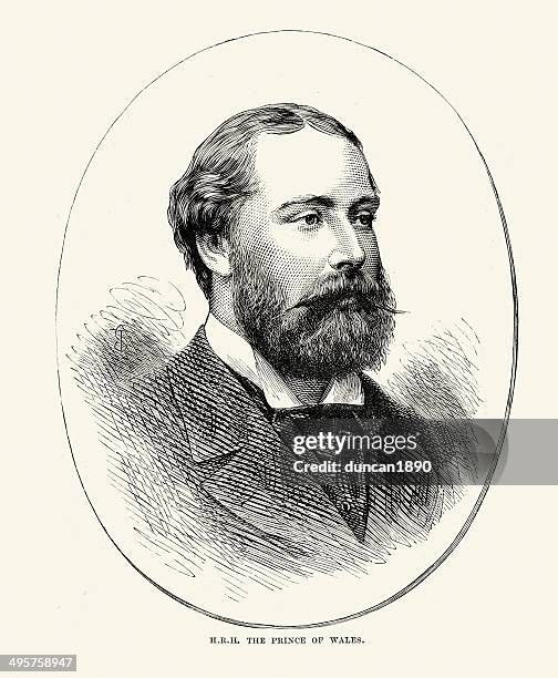 stockillustraties, clipart, cartoons en iconen met king edward vii - edward vii