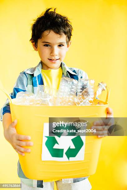 toddler with recycling bin - 2004 2015 stock pictures, royalty-free photos & images